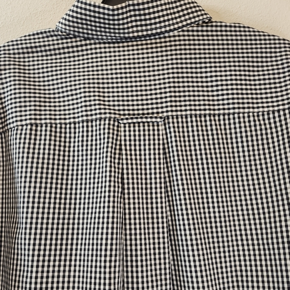 Orvis Men's Black And White Micro Plaid Button Down Casual Shirt Size XL NWOT - Picture 5 of 7